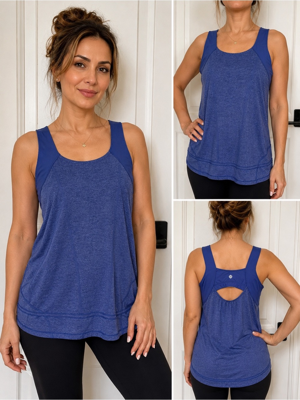 lululemon athletica Deep Blue Scoop Back Active Tank